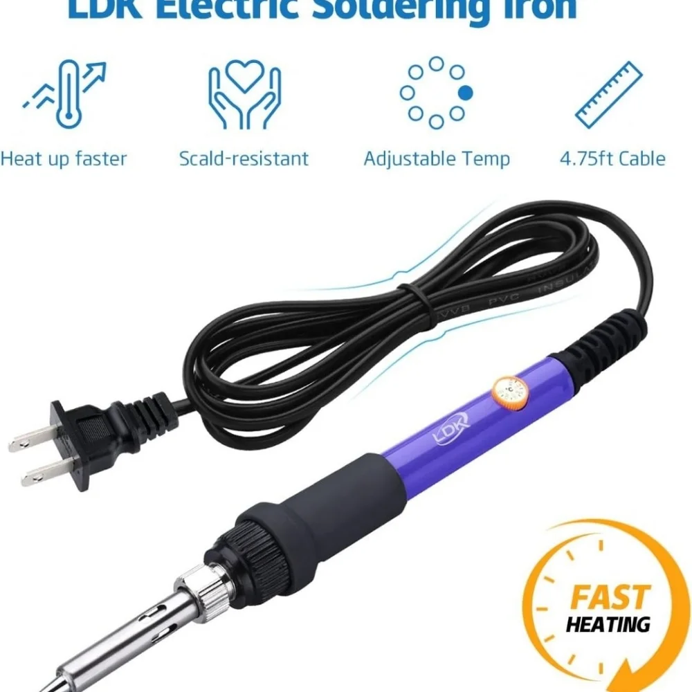 LDK Soldering Iron Kit Electric 60W  Adjustable Temperature for Jewelry Making